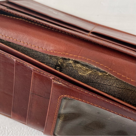 Vintage Fendi Brown Leather Wallet Bifold - Picture 9 of 13